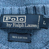 Polo By Ralph Lauren Sweater - Large Blue Cotton