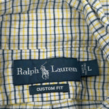 Ralph Lauren Checked Shirt - Large Yellow Cotton