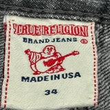 True Religion Denim Shorts - 34W 10L Gray Cotton