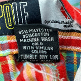Southpole Checked Shorts - 36W 14L Red Polyester Blend