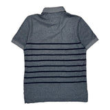 Tommy Hilfiger Striped Polo Shirt - Medium Grey Cotton