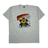 Superbee Fruit Of The Loom Single Stitch T-Shirt - XL Grey Cotton Blend