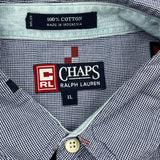 Chaps Ralph Lauren Short Sleeve Shirt - XL Blue Cotton