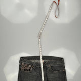 True Religion Contrast Stitch Jeans - 38W 31L Gray Cotton