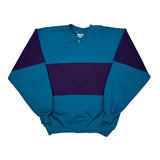 Unbranded Striped Sweatshirt - Medium Blue Polyester Blend