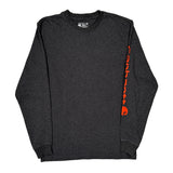 Carhartt Spellout Long Sleeve T-Shirt - Small Gray Cotton