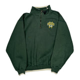 Green Bay Packers Pro Player Nfl 1/4 Zip - Medium Green Cotton Blend