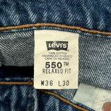 Levis 550 Jeans - 34W 30L Blue Cotton