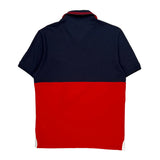 Champion Spellout Polo Shirt - 2XL Navy Cotton