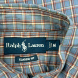 Ralph Lauren Checked Shirt - Medium Blue Cotton