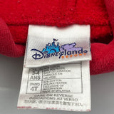 Age 4 Disneyland The Original Disney Graphic Hoodie - XS Red Cotton Blend