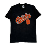 Orioles Majestic Single Stitch T-Shirt - Large Black Cotton