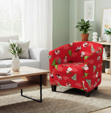 Anyseat Christmas Red Chair Cover – Dustproof Tub Slipcover for Home Décor