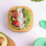 Bamboo Baby Suction Bowl and Spoon Set - Green