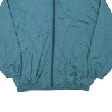 Mens Blue Polyester Blend Zip Jacket XL Lightweight Plain Casual Outerwear