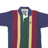 DUCKHEAD Mens Blue Green & Burgundy Striped Short Sleeve Polo Shirt XL Cotton