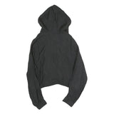 ZARA Womens Black Hooded Top Long Sleeve V-Neck XS Lightweight Casual