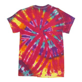 BODY RAGS Mens Multicolour Tie Dye Wolf Graphic T-Shirt S Short Sleeve Crew Neck