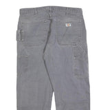 DICKIES Mens Cotton Blend Grey Regular Straight Trousers W36 L30 Workwear