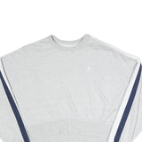 CONVERSE Womens Grey Sweatshirt XS Crew Neck Cotton Blend Pullover Striped