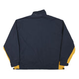 ALASKA Mens Navy Blue & Yellow Jacket XL Polyester Blend Plain Zip Casual