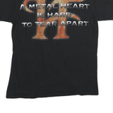FRUIT OF THE LOOM Mens Black HammerFall Graphic T-Shirt M Short Sleeve Crew Neck