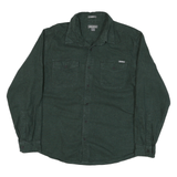 EDDIE BAUER Mens Green Cotton Blend Shirt L Classic Fit Button Pocket