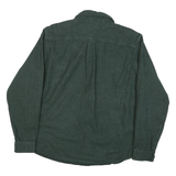 EDDIE BAUER Mens Green Cotton Blend Shirt L Classic Fit Button Pocket