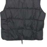 BENCH Womens Black Nylon Puffer Gilet M Sleeveless Zip Up Lightweight Warm