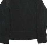 CALVIN KLEIN Womens Black Zip Jacket S Polyester Plain Logo Sleeve