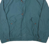 Mens Blue Polyester Blend Zip Jacket L Casual Plain Lightweight Outerwear