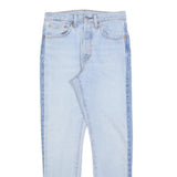 LEVI'S 501S Womens Jeans Blue Slim Straight Denim Light W26 L28 Raw Hem