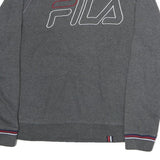 FILA Mens Grey Cotton Crew Neck M Sweatshirt Embroidered Logo Retro Style
