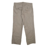 NORTH ROUTE Womens Polyester Blend Beige Regular Fit Straight Trousers W38 L32