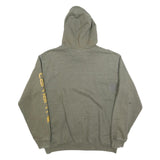 CARHARTT Mens Green ¼ Zip Hoodie L Cotton Blend Workwear Casual Sweatshirt
