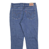LEVI'S Womens Classic Blue Denim Straight Medium W30 L27 Jeans Zip Cotton Blend