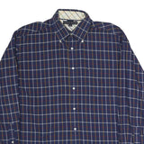 TOMMY HILFIGER Mens Blue & Red Checked Shirt M Classic Button Down Cotton