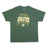 MLB Mens Green Oakland Athletics Graphic T-Shirt XL Short Sleeve Crew Neck