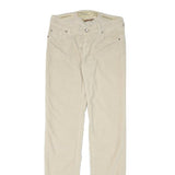 JACOB COHEN Womens Beige Slim Cotton Blend Trousers W28 L33 Zip Casual Stylish
