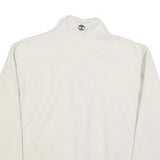 TIMBERLAND Mens White Zip Jacket L Polyester Plain Outdoor Casual Lightweight