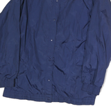 BLAIR Mens Blue Nylon Button Jacket M Plain Lightweight Casual Outerwear