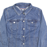 TOMMY HILFIGER Womens Blue Denim Jacket XL Cotton Classic Button Closure Casual