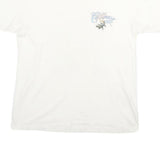 CARIBBEAN SOUL Mens White Graphic T-Shirt L Short Sleeve Crew Neck Tropical