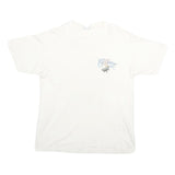 CARIBBEAN SOUL Mens White Graphic T-Shirt L Short Sleeve Crew Neck Tropical