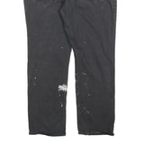 DICKIES Mens Cotton Blend Black Regular Straight Trousers W36 L30 Workwear