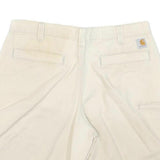 CARHARTT Mens Shorts Beige Relaxed Fit Casual L W36 Durable Cotton Blend