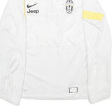 NIKE Mens White & Yellow Juventus 1/4 Zip Sweatshirt M Football Training Top