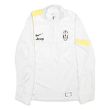 NIKE Mens White & Yellow Juventus 1/4 Zip Sweatshirt M Football Training Top