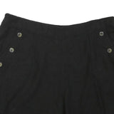 MONSOON Womens Shorts Black Casual L W36 Button Detail Comfortable Summer Wear