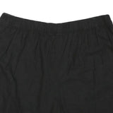 MONSOON Womens Shorts Black Casual L W36 Button Detail Comfortable Summer Wear